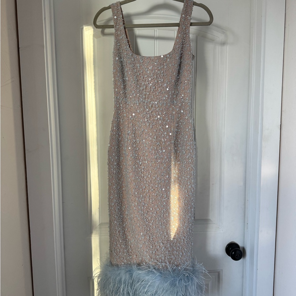Nadine Merabi glitter midi dress - 0